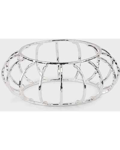 Nest Hammered-Plated Cage Cuff Bracelet - Metallic