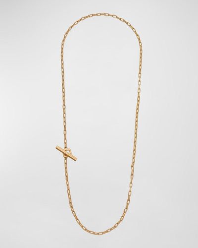 Marco Dal Maso Ulysses Hand Etched Link Lariat Necklace - White