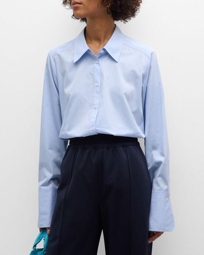 A.L.C. Aiden Button-front Shirt - Blue