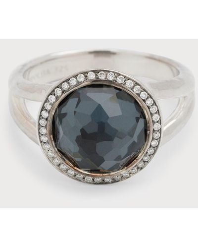 Ippolita Mini Ring In Sterling Silver With Diamonds - Gray