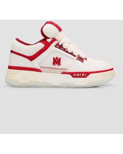 Amiri Ma-1 Mesh Bicolor High-Top Sneakers - Red