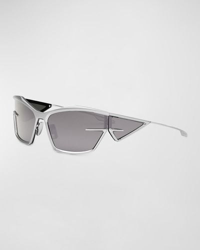 Givenchy Givcut 4g Metal Geometric Sunglasses - Metallic