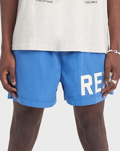 Represent Logo Swim Shorts - Blue