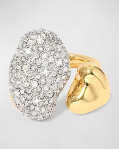 Alexis Solanales Crystal Pebble Ring - Metallic