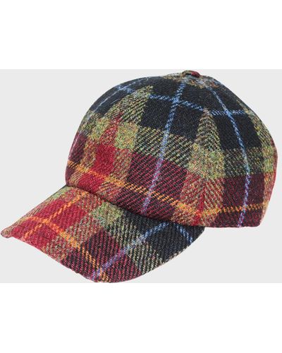 Grevi Wool-Cotton Check Baseball Cap - Multicolor