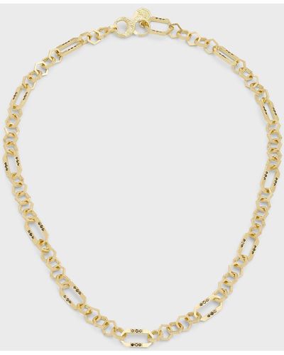 Dominique Cohen 18k Yellow Gold Timepiece Chain Necklace With Black Diamonds - Natural