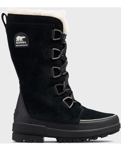 Sorel Tivoli Iv Waterproof Insulated Suede Snow Boots - Black