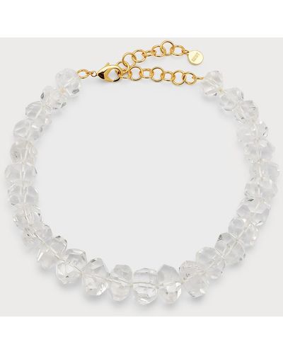 Nest Faceted Crystal Statement Choker - White