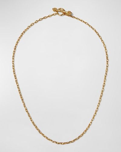 Elizabeth Locke 19K Fine Link Necklace, 17"L - Metallic