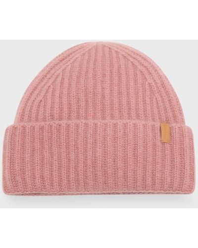 Vince Cashmere Chunky Knit Beanie - Pink