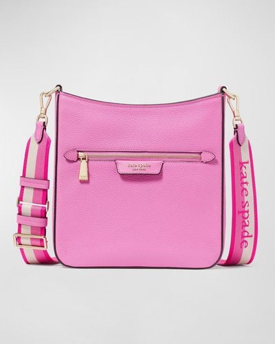 Kate Spade Hudson Pebbled Leather Crossbody Bag - Pink