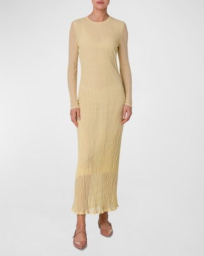 Akris Asagao Jacquard Knit Midi Dress - Natural