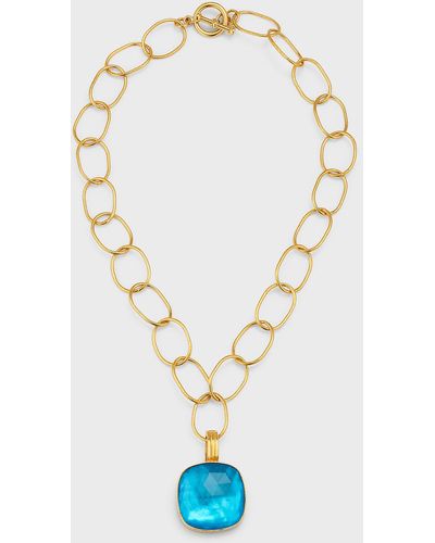 Dina Mackney Portofino Doublet Necklace - Blue