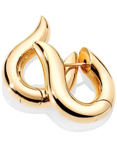 Tamara Comolli Signature 18K Medium Hoop Earrings - Metallic
