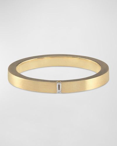 Le Gramme 18K Baguette Diamond Band Ring, 2.5Mm - Natural