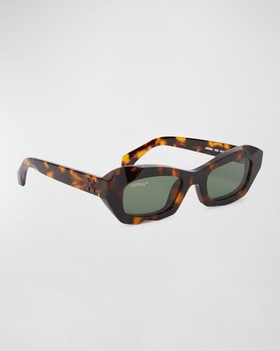 Off-White c/o Virgil Abloh Venezia Acetate Rectangle Sunglasses - Multicolor