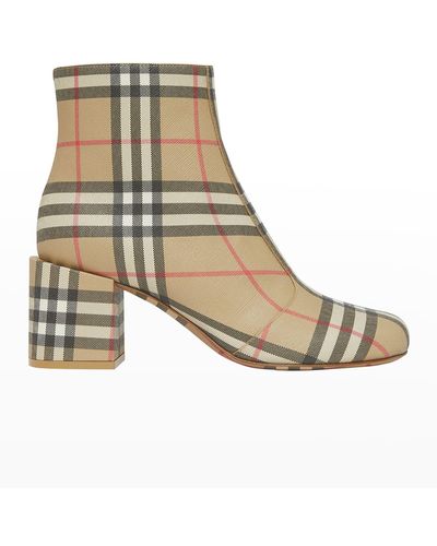 Burberry Neutral 65 Vintage Check Ankle Boots - Multicolor