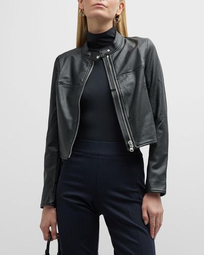 Spanx Leather-Like Moto Jacket - Black