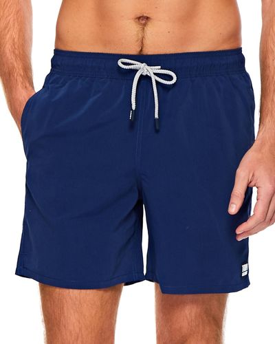 Tom & Teddy Solid Swim Trunks - Blue