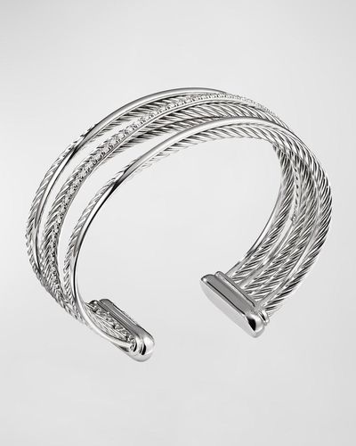 David Yurman Crossover Four-row Cuff Bracelet - Metallic