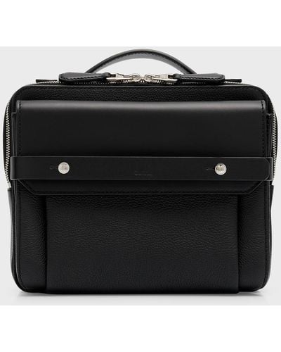 Dunhill 1893 Harness Leather Top-Handle Bag - Black