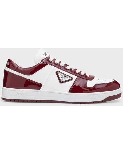 Prada Downtown Patent Leather Low-top Sneakers - Multicolor