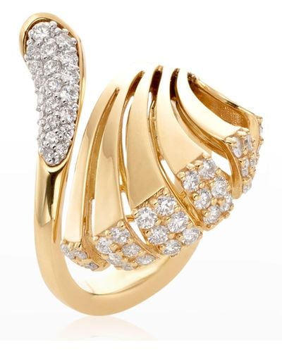 Miseno Ventaglio 18k Gold Diamond Fan Ring, Size 6 - Metallic