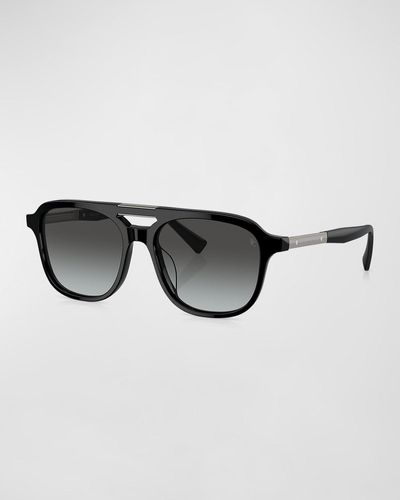 Brunello Cucinelli Bc4001S Acetate Square Sunglasses - Black