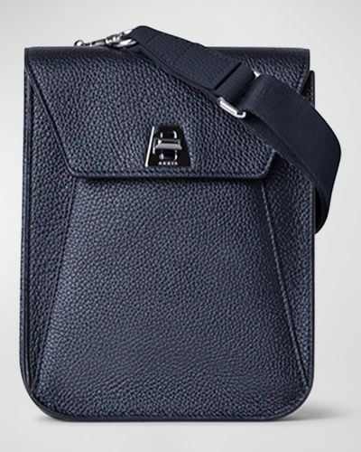 Akris Anouk Mini Flap Leather Messenger Bag - Blue