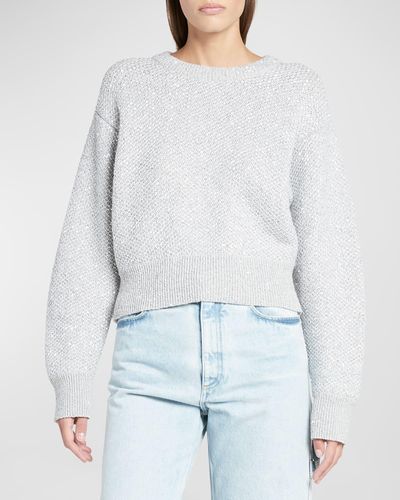 Stella McCartney Open-back Knit Sweater With Sequins - White