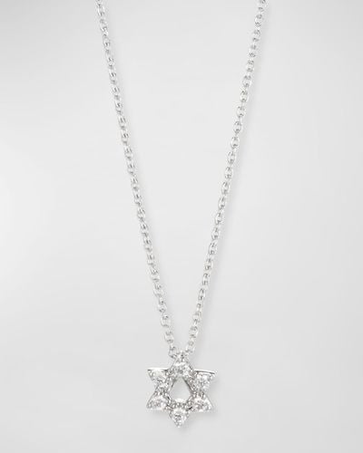 Roberto Coin Diamond Star Of David Necklace - White