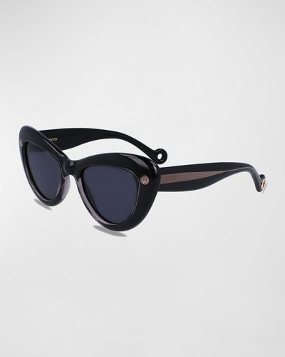 Lanvin Daisy Chunky Plastic Cat-eye Sunglasses - Blue