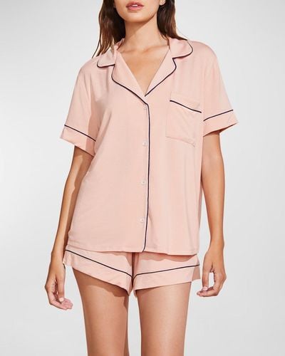Eberjey Gisele Relaxed Short Pajama Set - Pink