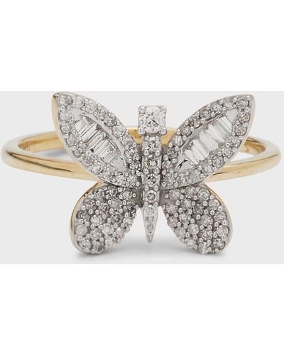 STONE AND STRAND 10K Jumbo Butterfly Ring With Diamonds - White