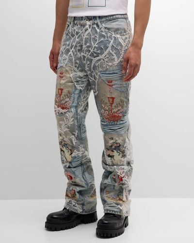 Who Decides War Chalice Embellished Jeans - Gray