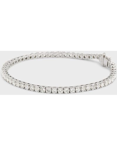 Neiman Marcus 18K Round Lab Grown Diamond Bracelet, 7"L - Multicolor