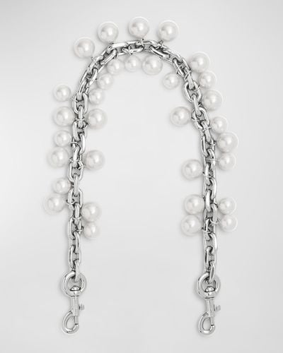Marc Jacobs The Pearl Chain Shoulder Strap - Gray