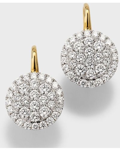 Frederic Sage Large Round Firenze Ii Diamond Cluster Earrings - Metallic