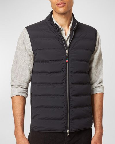 Orlebar Brown Fitzroy Quilted Down Vest - Blue
