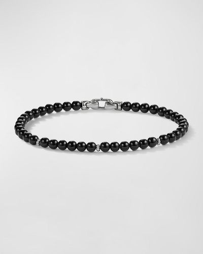 David Yurman 4mm Bijoux Spiritual Beads Bracelet With Silver - Metallic