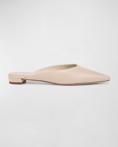 Vince Ana Ana Leather Ballerina Mules - Natural