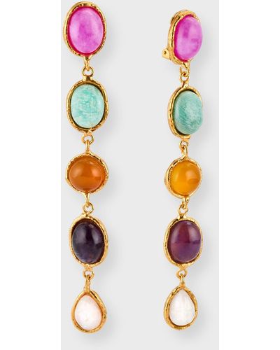 Sylvia Toledano Cascade 5-Stone Earrings - Orange