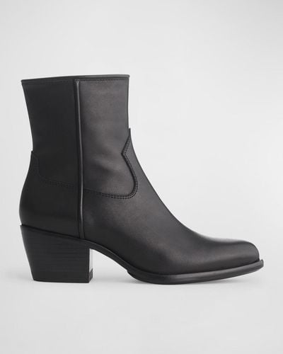 Rag & Bone Mustang Leather Ankle Boots - Black