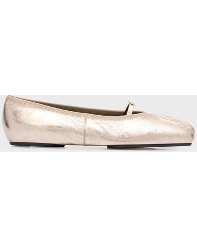 Givenchy Metallic 4G Ballerina Flats - Natural