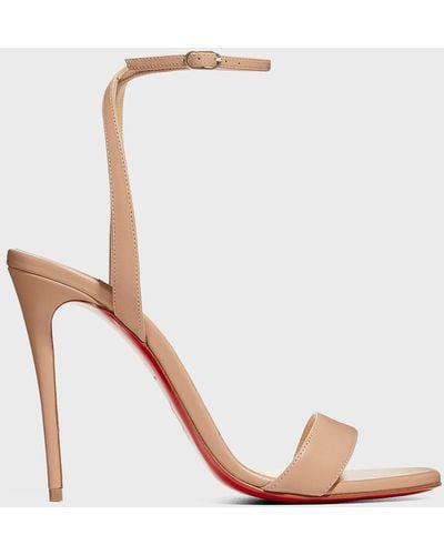Christian Louboutin Loubigirl Ankle-Strap Sole Sandals - White