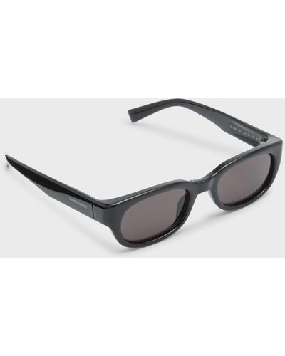 Saint Laurent Script Rectangular Sunglasses - Black