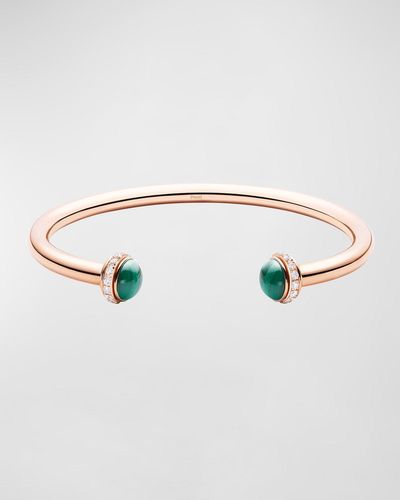 Piaget Possession 18k Rose Gold & Malachite Cabochon Bracelet - White