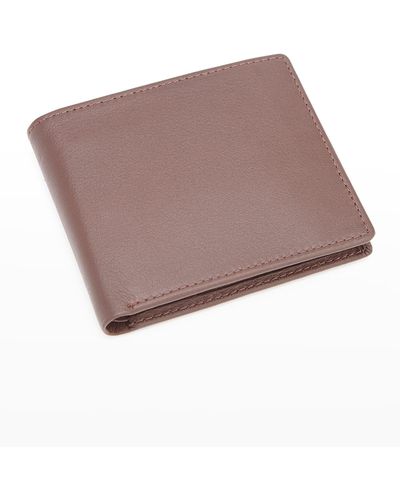 ROYCE New York Personalized Leather Rfid-blocking Money Clip - Brown