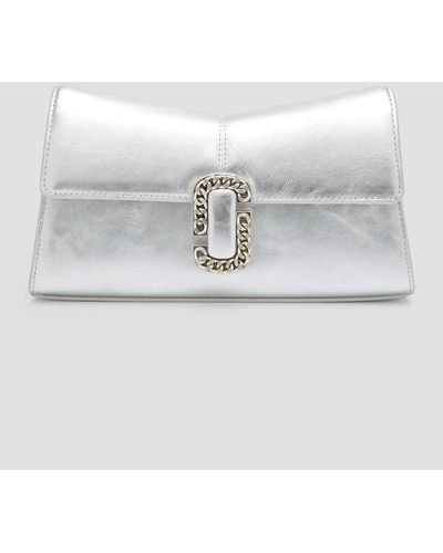 Marc Jacobs The Metallic St. Marc Convertible Clutch - Gray