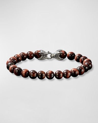 David Yurman Spiritual Beads Bracelet With Tiger'S Eye And, 8Mm, Size L - Multicolor